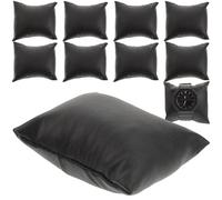 MOBUTOFU 10 pezzi Cuscini Piccoli per Orologi e Polsi in PU Pelle Nera Supporto Espositivo Morbido e Durevole Protezione Anti-usura per Gioielli per Vetrine e Raccolte