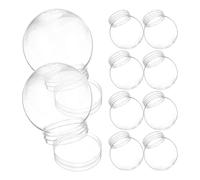 MOBUTOFU 10 Pezzi Globo di Plastica Trasparente da 270ml per Fai da Te Snow Globe, Facile da Pulire per Decorazioni Natalizie e Craft DIY