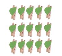 MOBUTOFU 100 Pezzi Clip in Legno a Forma di Cuore Verde, Leggere e Facili da Usare, per Decorazioni la Casa e Regali Originali