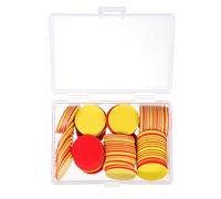 MOBUTOFU 100 Pezzi Fiches da Bingo Rotonde in Pvc Rosso, Facili da Pulire | Accessori da Gioco per Bingo, Forma Tonda e Colore Brillante, Uso Familiare nei Luoghi di Intrattenimento