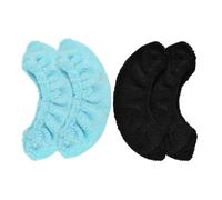 MOBUTOFU 2 Paia Coprilama per Pattini da Ghiaccio Elastici in Morbido Pile Protettivi per Lama Antiruggine e Antiurto Facili da Indossare Nero Azzurro