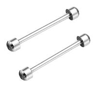 MOBUTOFU 2 Pezzi Aste Viti per Cinturino Orologio in Acciaio Inossidabile, Connessione a Vite per Bracciale Orologeria, Riparazione e Sostituzione Cinturini Argento