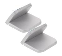 MOBUTOFU 2 pezzi di rialzo per tastiera portatile, mini supporto autoadesivo per laptop, supporto invisibile per tastiera del computer per scrivania, staffa rialzante per scrivania, colore argento