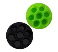 MOBUTOFU 2 Pezzi Stampi per Dolci in Silicone a 7 Fori, Antiaderenti | Materiale Sicuro per Alimenti, Adatti a Microonde e Freezer, Lavabili in Lavastoviglie, per Mousse e Ghiaccioli