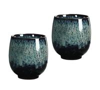 MOBUTOFU 2 Pezzi Tazza da Tè in Ceramica da 150ml, Elegante e Rotonda | Superficie Liscia, Facile da Pulire, Presa Comoda, per Ufficio, Amici e Famiglia