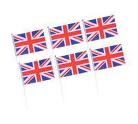 MOBUTOFU 20 Pezzi Bandierine Britanniche da Mano in Poliestere Leggero e Plastica, Lavabili, Perfette per Feste e Parate come Decorazioni Originali