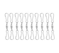 MOBUTOFU 20 Pezzi Ganci Girevoli Clip in Inossidabile Ganci Appendibili Resistenti e Impermeabili per e Mangiatoie Rotazione Antiruggine Facile e