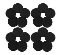 MOBUTOFU 24 Pezzi Finitura Opaca Nera, Copertura in Silicone, per | Riduce Riflessi e Residui, Protegge da Deformazioni, Comfort e Pressione Attenuata