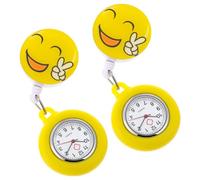 MOBUTOFU 2pezzi Orologio Pendolo Elettronico Portatile Per e Medici Da Luminoso Con Clip Per Abbigliamento Professionale e Design Elegante Stile Cinque Stelle