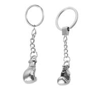 MOBUTOFU 2pezzi Portachiavi Guantoni Boxe in Metallo Chic Resistente e Antideformazione Accessorio Elegante Per Borse e Cartelle Regalo Originale Uomo Donna