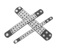 MOBUTOFU 3 pezzi Bracciale Punk Uomo in PU con Borchie a Forma di Stella per Nightclub e Street Photography Accessorio Moda Unico e Regolabile