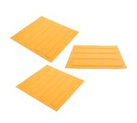MOBUTOFU 3 Pezzi Piastrelle in Pvc Gialle Antiscivolo per Pavimentazione Tattile Cieca, Mattoni per Marciapiede e Percorso Pedonale, Adatti per Uso Interno ed Esterno