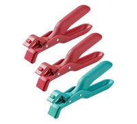 MOBUTOFU 3 Pezzi Pinza per Ciotole e Piatti Resistente al Calore Molla Integrata, Impugnature Allungate in Nylon e Silicone Antiscivolo per Cucina e Cottura a Vapore