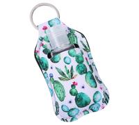 MOBUTOFU 3set Bottiglie Vuote con Portachiavi Cactus in Neoprene Contenitori da Viaggio per Liquidi Profumi e Saponi Riutilizzabili e Portatili per Borsa e Chiavi
