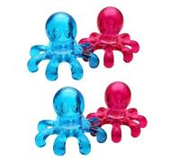 MOBUTOFU 4 pezzi Massaggiatore per Capelli Otto Tentacoli Massaggiatore Portatile per Capelluto in Plastica Sollievo da Stress e Prurito Design Ergonomico per Relax Testa Collo e Braccia