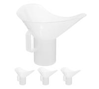 MOBUTOFU 4 Pezzi Tazza per Lavaggio Oculare in Plastico Bianco, Coppa Oculare Pratica per Laboratorio, Accessori di Ricambio per Studenti e Ricercatori