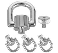 MOBUTOFU 4pezzi Anelli d Rotanti in Lega di Zinco Argento per Cinghie in Pelle, Rivetti Stabili Vite per Riparazione e Creazione di Borse e Accessori