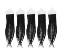 MOBUTOFU 5 campioni di colore per capelli umani - Ciocche di prova da 23 cm per la colorazione professionale in salone, 3 livelli naturali - Anelli di colore per extension, pratica e analisi in salone