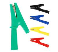 MOBUTOFU 5 in Nichelato Coccodrillo 10a Rame Isolati Rivestimento in Gomma Clip Elettriche Jack 4mm per Componenti Elettrici