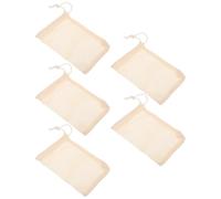 MOBUTOFU 5 pezzi Sacchetti Sapone Esfolianti in Naturale con Coulisse per Bagno e Doccia Borsa Portasapone Compatta per Viaggio Rete Schiumogena e Asciugatura Rapida per Vassoio Supporto