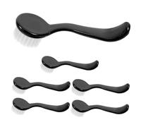 MOBUTOFU 6 Spazzole per Pulizia Viso Manuali Design Ergonomico Set Multiuso in Nailon Nero per Esfoliazione e Pulizia Profonda del Viso in Viaggio