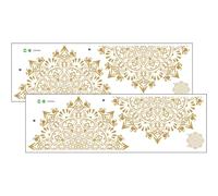 MOBUTOFU Adesivi Murali Mandala in Stile Nazionale Oro 2 Pezzi in Pvc Facili da Staccare e Combinabili per Decorazione Casa e Soggiorno