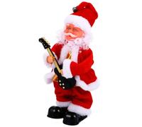 MOBUTOFU Bambola di Babbo Natale Elettrica con Suono Batteria 3 X Aa | Plastica e Tessuto, Canta e Dondola la Melodia, Decorazione Natalizia per Camera da Letto, Rosso Stile Casuale