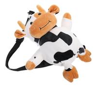 MOBUTOFU Borsa Tracolla per Ragazze in Peluche a Forma di Mucca Adorabile Tracolla Regolabile e Spazio per Piccoli Oggetti per Uscire fare Shopping
