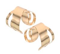 MOBUTOFU Bracciale a Fascia Aperto Irregolare in Metallo con Design Semplice e Finitura Liscia per Braccio Femminile Accessorio Punk