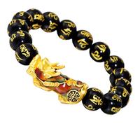 MOBUTOFU Bracciale Uomo in Lega Perle e Amuleto Mitologico, Portafortuna e Simbolo di Ricchezza, Adatto per Tutte le Occasioni