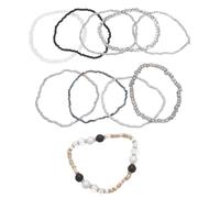 MOBUTOFU Braccialetti Boho Multistrato da Donna e Uomo di Braccialetti Elasticizzati Hippie con Perline Colorate Accessorio Impilabile e Regalo per Feste Natalizie