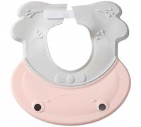 MOBUTOFU Cappello da Shampoo Regolabile per Ragazzo Ragazza Rosa in Pp e Tpe, Protezione per Orecchie e Occhi Durante Bagno la Doccia Bordo Curvo Invertito