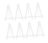 MOBUTOFU Cavalletto da Tavolo Piccolo Bianco Set 10 Pezzi, Supporto per Quadri e Portafoto Versatile per Esposizione Artistica, Feste e Ufficio, Resistente e Leggero per Mini Tele e