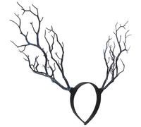 MOBUTOFU Cerchietto per Chioma Halloween Corna da Strega Blu, Fascia Festa Resistente per Acconciature Fotografiche, Accessorio Donna per Party e Costume Carnevale