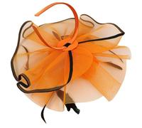 MOBUTOFU Cerchietto Piume Arancione Leggero e Resistente al Colore, Elegante alla Moda per Donne e Spose in Occasioni come Anniversari e Spettacoli