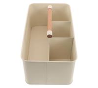 MOBUTOFU Cestello Porta Attrezzi da Giardino in Metallo con Manico in | 4 Scomparti, Base con Drenaggio, Bordi Arrotondati, Interno ed Esterno