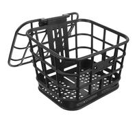 MOBUTOFU Cesto Bicicletta Anteriore in Plastico Nero, Grande capacità e Facile da Installare, per Accessori Bici e Uso Quotidiano