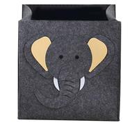MOBUTOFU Cesto Portaoggetti in Feltro Grande Capacità per Giocattoli e Vestiti, Organizer Multiuso per Cameretta e Lavanderia Design Elefante