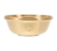 MOBUTOFU Ciotola Rituale in Ottone da 9 Cm Incisioni Artistiche, Ciotola per Offerte al Tempio e Decorazione Altare per Meditazione e Cerimonie Sacre