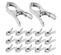 MOBUTOFU Clip da Giardino in Acciaio Inossidabile 40 Pezzi Morsetti Pesanti per Serra da 5 Cm con Presa Forte Accessori per Fissaggio Telo Ombreggiante e Rete Piante per Uso