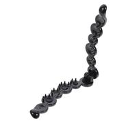 MOBUTOFU Clip Denti Antiscivolo e Tensione Elevata per Chioma Banana Nero Grande in Acrilico Design Semplice e Robusto per Coda di Cavallo Raffinata in Ufficio o Festa