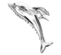 MOBUTOFU Clip Fermaglio Delfino Metallico Argento, Accessorio per Chioma Sottili Presa Sicura, per Donne e Ragazze in Contesti Casual e Formali