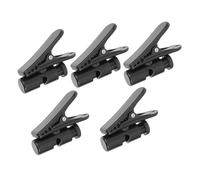 MOBUTOFU Clip per Cavi Cuffie Fissaggio Cavo Auricolari in Abs e PC 5 Nero Pratico, Previene L'intreccio dei Fili, Accessorio Creativo per Microfono