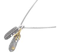 MOBUTOFU Collana da Uomo Pendente in Lega Retrò a Forma di Piuma Collana Pendente a Pennacchio in Lega Resistente Regalo Moda per Compleanni e Occasioni Speciali