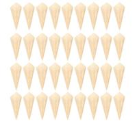 MOBUTOFU Coni di Legno Biodegradabili e Facili da Usare 50 Pezzi Usa e Getta Forma a Cono Creativa e Raffinata per Feste e Catering