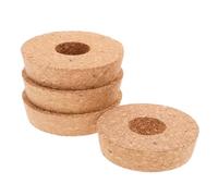 MOBUTOFU Coperchio per Vaso Idroponico in Legno Fori, Set 4 Tappi in Sughero, Design Minimalista per Micro Paesaggi da Scrivania e Ufficio