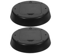 MOBUTOFU Coperture Meccanismo Orologio in Plastica Nera 2 Pezzi per Riparazione e Creazione Orologi da Parete Senza Cornice Struttura Semplice per Orologi Artigianali