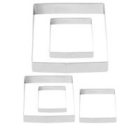 MOBUTOFU Coppapasta Quadrati per Domestico e Pasticceria Resistente e Set 5 in Inossidabile Design Semplice per Biscotti e Pasta Modellabile