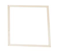 MOBUTOFU Cornice in Legno per Tela 50x50 Cm, Kit da Assemblare | Finitura Beige Rustica, Formato Quadrato, per Canvas Painting e Canvas Art, Uso Domestico e Appeso