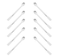 MOBUTOFU Cucchiai Dosatori Spatola Quadrata Set da 10 in Inossidabile Doppia Estremità per Miscelazione e Dosaggio per in Applicazioni Mediche